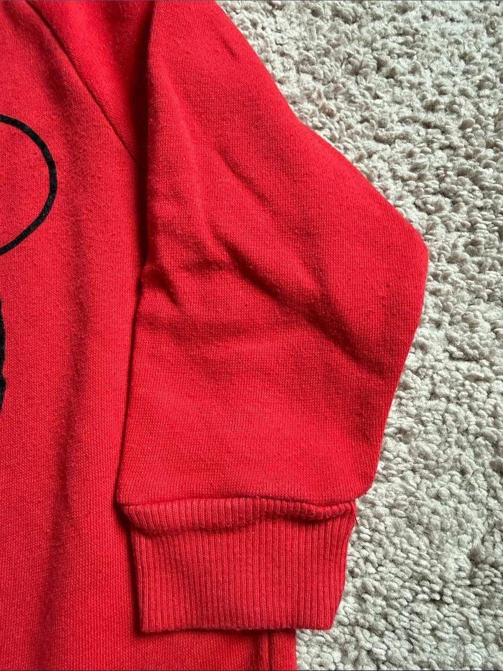 Kids 3T Red Hoodie with Black Outlined Mickey Face by Jumping Bean Disney